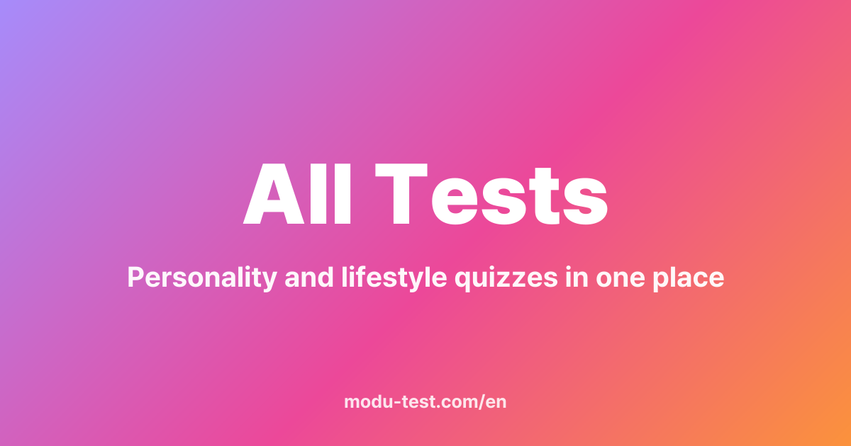 All Tests · Free Personality And Lifestyle Quiz Platform